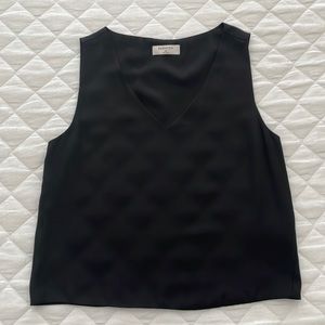 Aritzia Babaton Sleeveless Tank Murphy Blouse Black